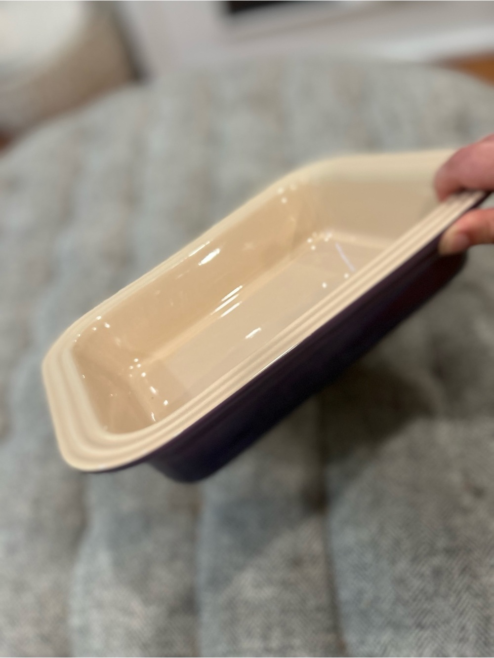 Le Creuset Deep Dish 9 x 12 deep dish casserole pan- Cassis color purple